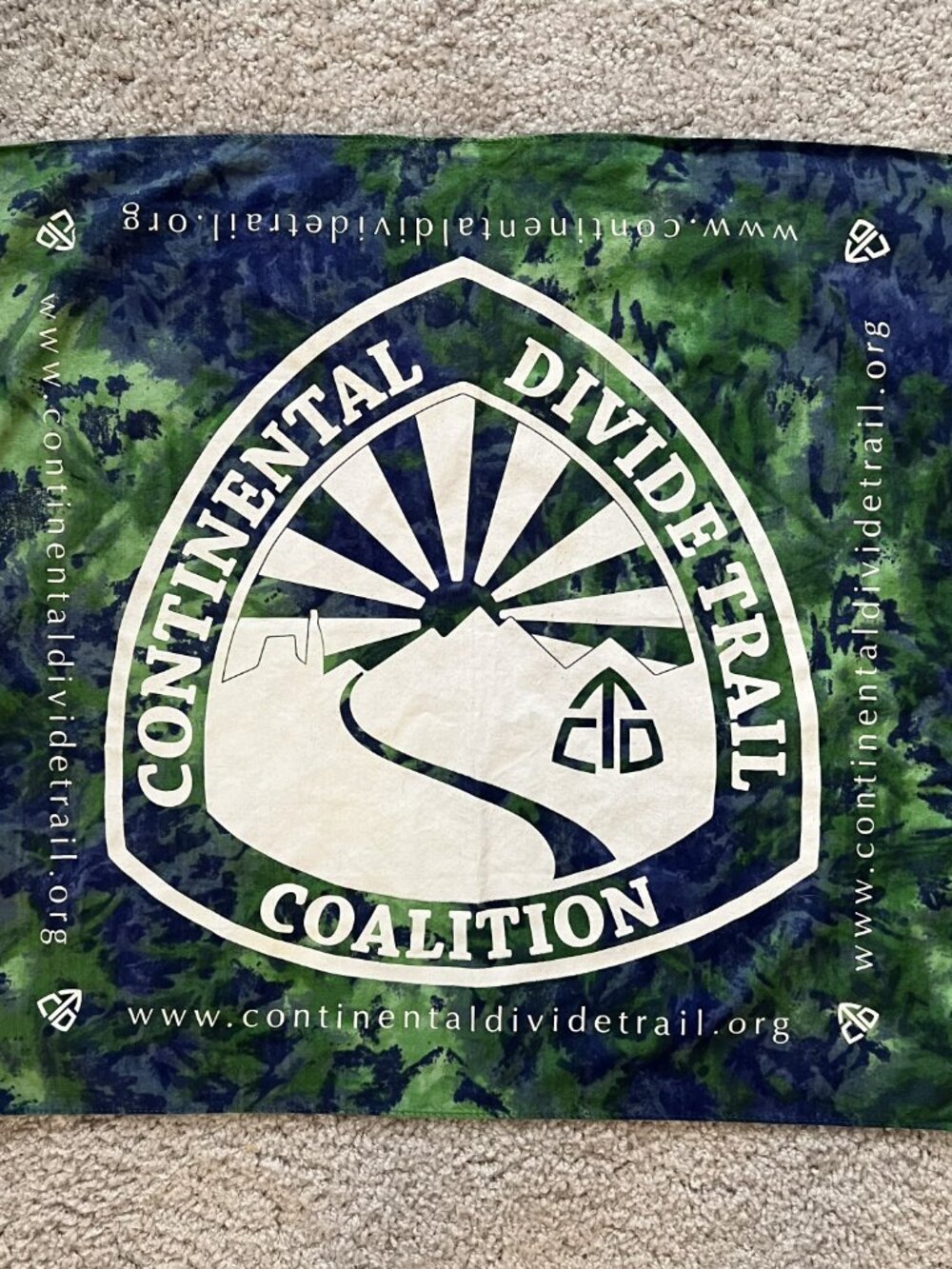 Continental Divide Trail Coalition CDT Bandana, 21" L x 20" W, 100% Cotton